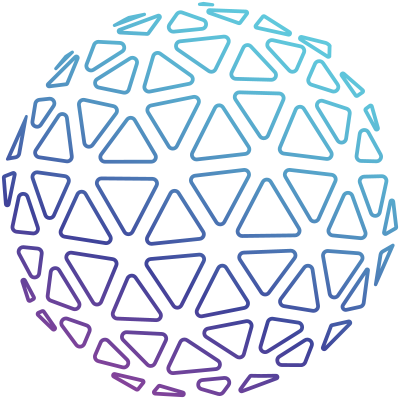 Sphere icon, thin strokes
